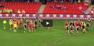 Tom Lynch loses guernsey in half time melee