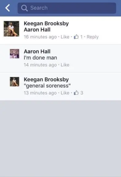 A Hall facebook comment