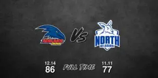 Adelaide vs North Melbourne – Round 22, 2018 Adelaide vs North Melbourne - Round 22, 2018