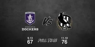 Fremantle vs Collingwood – Round 23, 2018 Fremantle vs Collingwood - Round 23, 2018