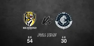 FULL TIME: Richmond vs Carlton - Round 21, 2019