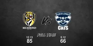 FULL TIME: Richmond vs Geelong – Preliminary Finals, 2019 FULL TIME: Richmond vs Geelong - Preliminary Finals, 2019