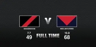 FULL TIME: Essendon vs Melbourne – Round 18, 2020 FULL TIME: Essendon vs Melbourne - Round 18, 2020