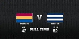 FULL TIME: Brisbane vs Geelong – Preliminary Finals, 2020 FULL TIME: Brisbane vs Geelong - Preliminary Finals, 2020