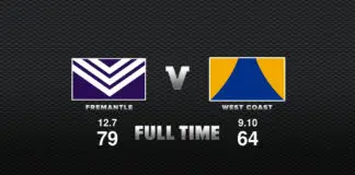 FULL TIME: Fremantle vs West Coast – Round 22, 2021 FULL TIME: Fremantle vs West Coast - Round 22, 2021