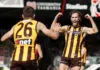 “Extremely disappointed”: AFL ends club’s long lasting relationship with Tasmania ahead of Devils joining Hawks confirm re-signing of emerging backman
