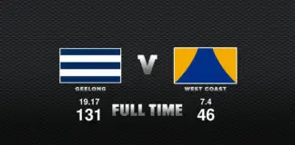 FULL TIME: Geelong vs West Coast – Round 23, 2022 FULL TIME: Geelong vs West Coast - Round 23, 2022
