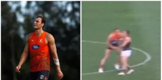 Did the Match Review Officer miss a clear suspension call on Giant Braydon Preuss?
