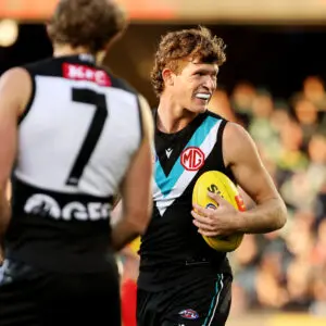 Fears of serious setback for Port Adelaide forward Mitch Georgiades