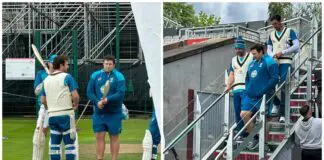 Former Gold Coast coach Stuart Dew spotted with Australia's Ashes squad