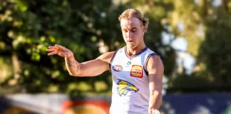 West Coast draftee suffers injury at intra-club hitout