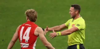 Which teams have the best and worst free kick differentials in the AFL? AFL umpire backs introduction of 'captain's challenge'