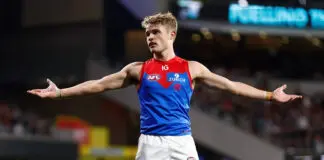 Melbourne forward holds off contract talks as rivals loom Demons crush Crows' hopes of Gather Round rebound