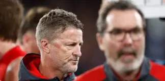 Gold Coast coach Damien Hardwick shares frustration for "unwarranted" game-deciding call