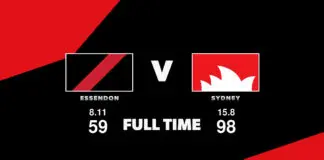 FULL TIME: Essendon vs Sydney - Round 23, 2024