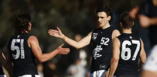 Carlton young gun's big day creates three-way race for VFL's top goalkicking crown ahead of final round