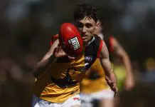 AFL Draft Profile: Noah Hibbins-Hargreaves – Potential Landing Spots, Draft Range, Strengths MELBOURNE, AUSTRALIA - SEPTEMBER 03: Noah Hibbins-Hargreaves of the Stingrays in action during the Coates Talent League Boys Wildcard Round match between Gippsland Power and Dandenong Stingrays at La Trobe University Sports Fields on September 03, 2023 in Melbourne, Australia. (Photo by Daniel Pockett/AFL Photos/via Getty Images)