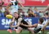 VFL gun secures Hawthorn train-on chance MELBOURNE, AUSTRALIA - SEPTEMBER 22: Jack Riding of the Tigers handpasses the ball during the 2024 VFL Grand Final match between Werribee and the Southport Sharks at IKON Park on September 22, 2024 in Melbourne, Australia. (Photo by Rob Lawson/AFL Photos via Getty Images)