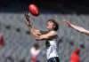 AFL Draft Profile: Liam Hetherton โ Potential Landing Spots, Draft Range, Strengths MELBOURNE, AUSTRALIA - SEPTEMBER 28: Liam Hetherton of Team Sloane marks the ball during the Marsh AFL National Futures Boys match between Team Heppell and Team Sloane at Melbourne Cricket Ground, on September 28, 2024, in Melbourne, Australia. (Photo by Daniel Pockett/AFL Photos/via Getty Images)