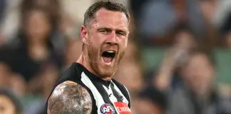 Collingwood locks away veteran forward MELBOURNE, AUSTRALIA - MARCH 15: Tim Membrey of the Magpies celebrates kicking a goal during the round one AFL match between Collingwood Magpies and Port Adelaide Power at Melbourne Cricket Ground, on March 15, 2025, in Melbourne, Australia. (Photo by Quinn Rooney/Getty Images)