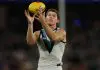 Port Adelaide forward late withdraw opens door for MSD debutant MELBOURNE, AUSTRALIA - MARCH 27: Mitch Georgiades of the Power controls the ball during the round three AFL match between Essendon Bombers and Port Adelaide Power at Marvel Stadium, on March 27, 2025, in Melbourne, Australia. (Photo by Robert Cianflone/Getty Images)
