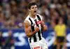 Collingwood coach provides update on small forward MELBOURNE, AUSTRALIA - MARCH 21: Lachie Schultz of the Magpies celebrates a goal during the 2025 AFL Round 02 match between the Footscray Bulldogs and the Collingwood Magpies at the Melbourne Cricket Ground on March 21, 2025 in Melbourne, Australia. (Photo by Michael Willson/AFL Photos via Getty Images)