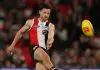 Pair of star defenders named St Kilda co-captains for 2026 MELBOURNE, AUSTRALIA - MARCH 22: Jack Sinclair of the Saints kicks the ball during the round two AFL match between St Kilda Saints and Geelong Cats at Marvel Stadium, on March 22, 2025, in Melbourne, Australia. (Photo by Robert Cianflone/Getty Images)