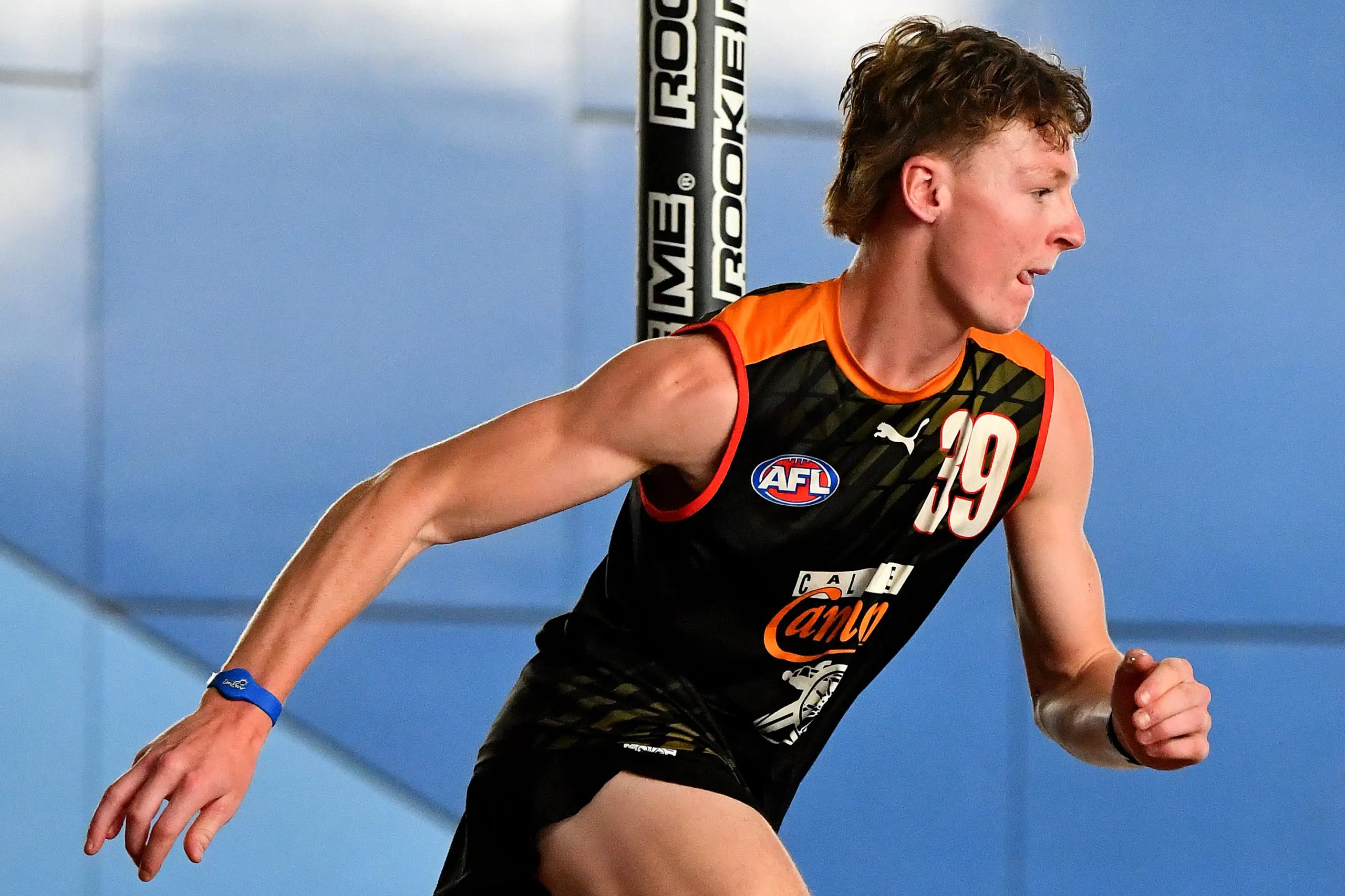 MELBOURNE, AUSTRALIA - MARCH 11: Cooper Herbert of the Calder Cannons in action during the 2023 Coates Talent League Boys Testing Day at Maribyrnong College on March 11 in Melbourne, Australia. (Photo by Josh Chadwick/AFL Photos via Getty Images)
