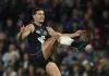 MELBOURNE, AUSTRALIA - JULY 15: Jack Silvagni of the Blues kicks a goal during the round 18 AFL match between Carlton Blues and Port Adelaide Power at Marvel Stadium, on July 15, 2023, in Melbourne, Australia. (Photo by Daniel Pockett/Getty Images)