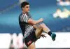 MELBOURNE, AUSTRALIA - APRIL 03: Brayden Maynard of the Magpies warms up ahead of the round four AFL match between Collingwood Magpies and Carlton Blues at Melbourne Cricket Ground, on April 03, 2025, in Melbourne, Australia. (Photo by Morgan Hancock/AFL Photos/via Getty Images)