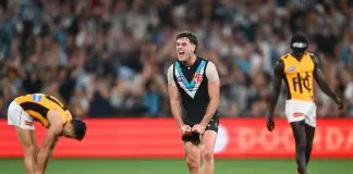 Bulldogs consider draft strategy ahead of potential Butters play in 2026 ADELAIDE, AUSTRALIA - APRIL 13: Zak Butters of the Power celebrates at full time during the round five AFL match between Port Adelaide Power and Hawthorn Hawks at Adelaide Oval, on April 13, 2025, in Adelaide, Australia. (Photo by Quinn Rooney/Getty Images)