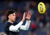 MELBOURNE, AUSTRALIA - MAY 09: Elijah Hollands of the Blues warms up ahead of the round nine AFL match between St Kilda Saints and Carlton Blues at Melbourne Cricket Ground, on May 09, 2025, in Melbourne, Australia. (Photo by Josh Chadwick/AFL Photos/Getty Images)