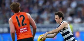 Geelong star’s injury extent revealed GEELONG, AUSTRALIA - MAY 11: Max Holmes of the Cats in action during the round nine AFL match between Geelong Cats and GWS Giants at GMHBA Stadium on May 11, 2025 in Geelong, Australia. (Photo by Graham Denholm/AFL Photos/Getty Images)