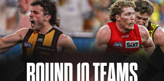 Round 10 Team Line-Ups