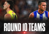 Round 10 Team Line-Ups