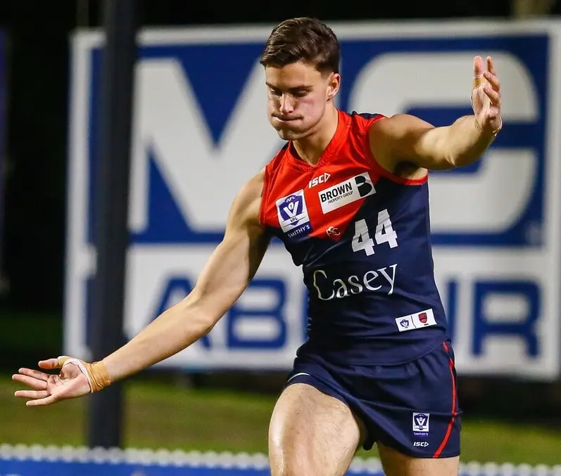Luker Kentfield for Casey Demons in the VFL. Credit: Melbourne