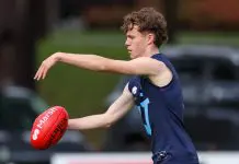 Revealed: Nine club-tied prospects headline Vic Metro/Country summer squads Koby Bewick of the U16s Vic Metro side against Vic Country at the 2025 Development Championships (Image via AFL Photos, Craig Dooley)