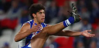 Track watch: Untried mid shines, youngster presses for Round 1 MELBOURNE, AUSTRALIA - AUGUST 23: Cooper Trembath of the Kangaroos kicks the ball during the round 24 AFL match between North Melbourne Kangaroos and Adelaide Crows at Marvel Stadium on August 23, 2025 in Melbourne, Australia. (Photo by Morgan Hancock/Getty Images)