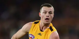 “High footy IQ”: Hawthorn forward flags post-career move ADELAIDE, AUSTRALIA - AUGUST 1: Jack Ginnivan of the Hawks during the 2025 AFL Round 21 match between the Adelaide Crows and the Hawthorn Hawks at Adelaide Oval on August 1, 2025 in Adelaide, Australia. (Photo by Sarah Reed/AFL Photos via Getty Images)