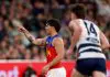 AFL MRO latest: Lion cops embarrassing sanction MELBOURNE, AUSTRALIA - SEPTEMBER 05: Cam Rayner of the Lions celebrates kicking a goal during the AFL Qualifying Final match between Geelong Cats and Brisbane Lions at Melbourne Cricket Ground on September 05, 2025 in Melbourne, Australia. (Photo by Daniel Pockett/Getty Images)