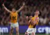 MSD vs SSP: Which new AFL recruitment avenue has been a greater benefit to clubs? ADELAIDE, AUSTRALIA - SEPTEMBER 12: Jai Newcombe of the Hawks celebrates a goal during the AFL First Semi Final match between the Adelaide Crows and the Hawthorn Hawks at Adelaide Oval on September 12, 2025 in Adelaide, Australia. (Photo by Sarah Reed/AFL Photos via Getty Images)