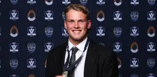 VFL star earns SSP invite at North Melbourne MELBOURNE, AUSTRALIA - SEPTEMBER 15: Tom Blamires of the Frankston Dolphins poses after winning the Fothergill-Round-Mitchell Rising Star Medal during the 2025 VFL and VFLW Awards at the Victory Room, Marvel Stadium on September 15th, 2025 in Melbourne, Australia. (Photo by Josh Chadwick/AFL Photos via Getty Images)