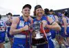 Channel 7 to abandon VFL broadcast coverage MELBOURNE, AUSTRALIA - SEPTEMBER 21: Adam Treloar of the Bulldogs and Oskar Baker of the Bulldogs pose with the trophy after winning the 2025 VFL Grand Final match between Footscray Bulldogs and Southport Sharks at Ikon Park on September 21, 2025 in Melbourne, Australia. (Photo by Daniel Pockett/Getty Images)
