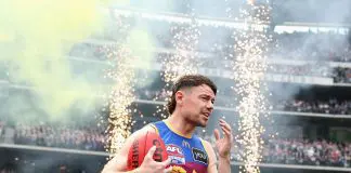 AFL Fixture: The history behind strong starts and what they determine for flag hopefuls MELBOURNE, AUSTRALIA - SEPTEMBER 27: Lachie Neale of the Lions runs onto the field during the AFL Grand Final match between Geelong Cats and Brisbane Lions at Melbourne Cricket Ground on September 27, 2025 in Melbourne, Australia. (Photo by Cameron Spencer/AFL Photos/via Getty Images)