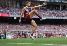 “Be mature”: Fagan’s blunt advice as Bailey considers Lions future MELBOURNE, AUSTRALIA - SEPTEMBER 27: Zac Bailey of the Lions kicks the ball during the AFL Grand Final match between Geelong Cats and Brisbane Lions at Melbourne Cricket Ground on September 27, 2025 in Melbourne, Australia. (Photo by Robert Cianflone/AFL Photos/via Getty Images)