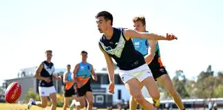 AFL Draft: The two Victorian clubs in the mix to make Ranges defender’s dream a reality IPSWICH, AUSTRALIA - JULY 13: Xavier Taylor of Victoria Metro competes during the Marsh AFL National Championships U18 Boys match between Allies and Victoria Metro at Brighton Homes Arena, on July 13, 2025, in Ipswich, Australia. (Photo by Albert Perez/AFL Photos via Getty Images)