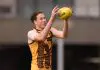 Hawthorn allow rookie to continue playing local footy MELBOURNE, AUSTRALIA - SEPTEMBER 10: Jaime Uhr-Henry of the Hawks takes the ball during a Hawthorn Hawks AFL training session at Waverley Park on September 10, 2025 in Melbourne, Australia. (Photo by Robert Cianflone/Getty Images)