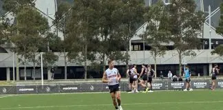Track watch: Delisted Roo spotted with Collingwood Will Phillips training with Collingwood in 2025 (Image: Zero Digital Sports)