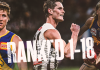 Every AFL team’s list ranked 1-18