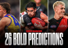 26 bold predictions for 2026 AFL season
